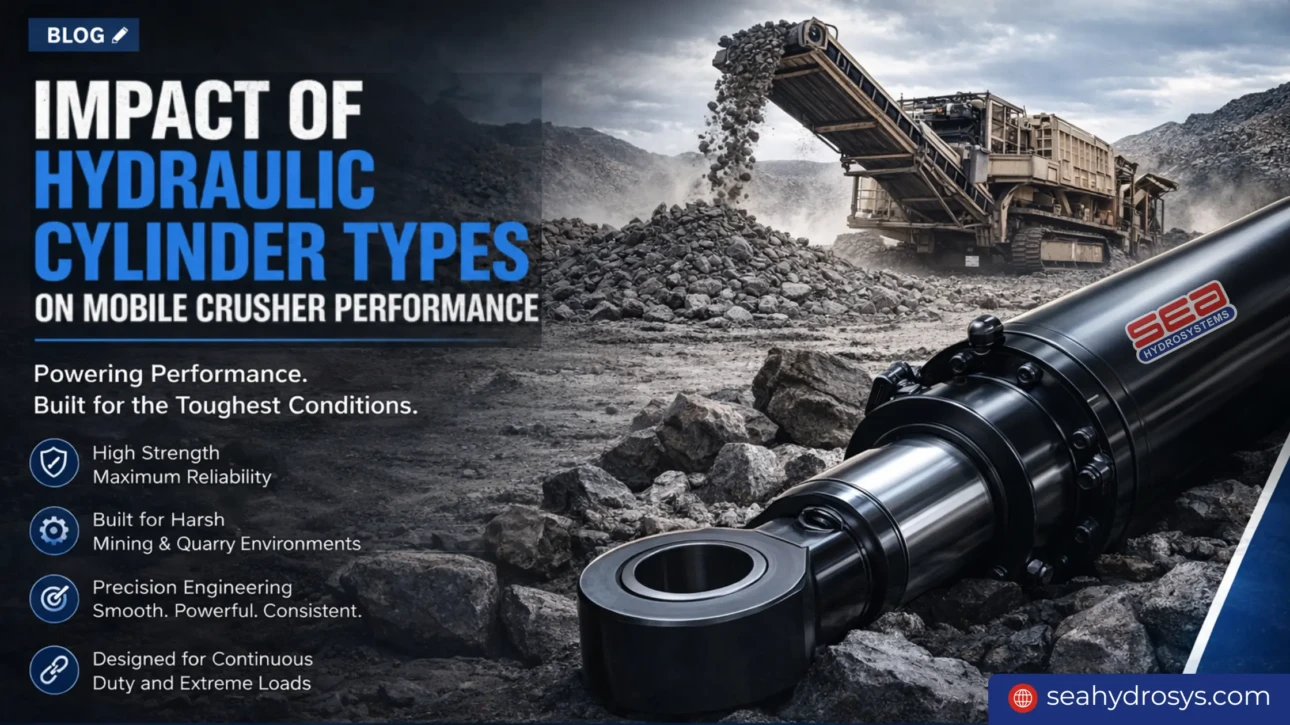 hydraulic cylinder for mobile crushers